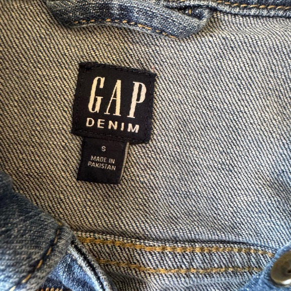 GAP Kids Denim Jean Jacket Size S Classic Blue Stretch Jean Jacket - Picture 4 of 9